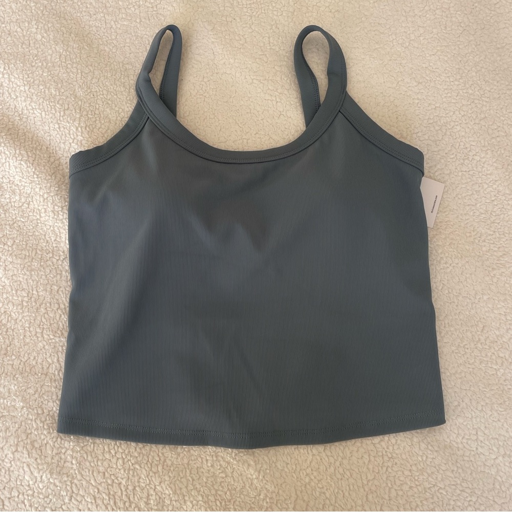 Thrive Societe Rib Bra Tank Top Basalt Size Medium BNWT